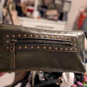 Norstrom Olive Green Studded Clutch